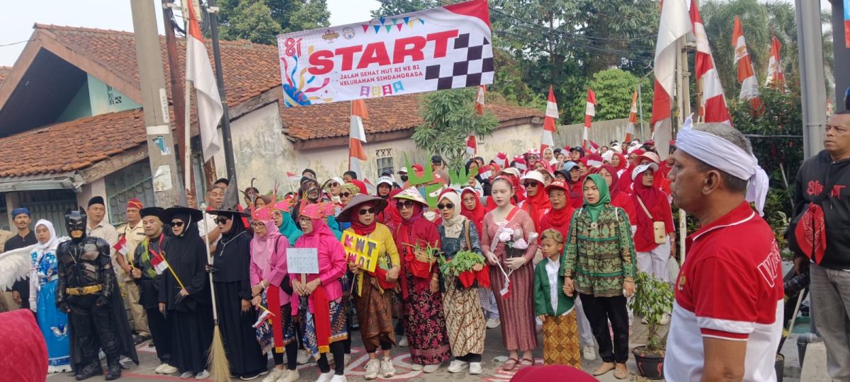 Kemeriahan Karnaval dan Jalan Sehat Bagja Rasa Warnai HUT RI ke-81 di Kelurahan Sindangrasa