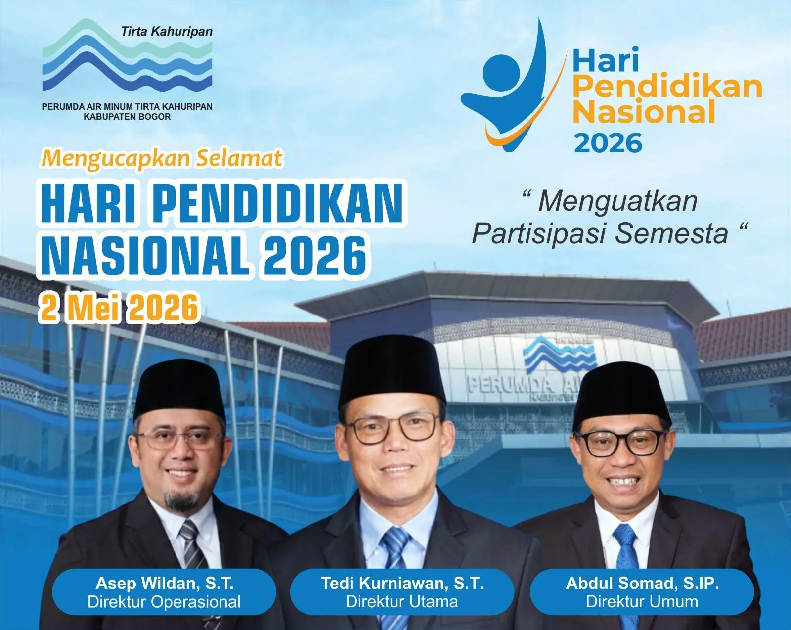 Perumda Air Minum Tirta Kahuripan Mengucapkan Hari Pendidikan Nasional 2026