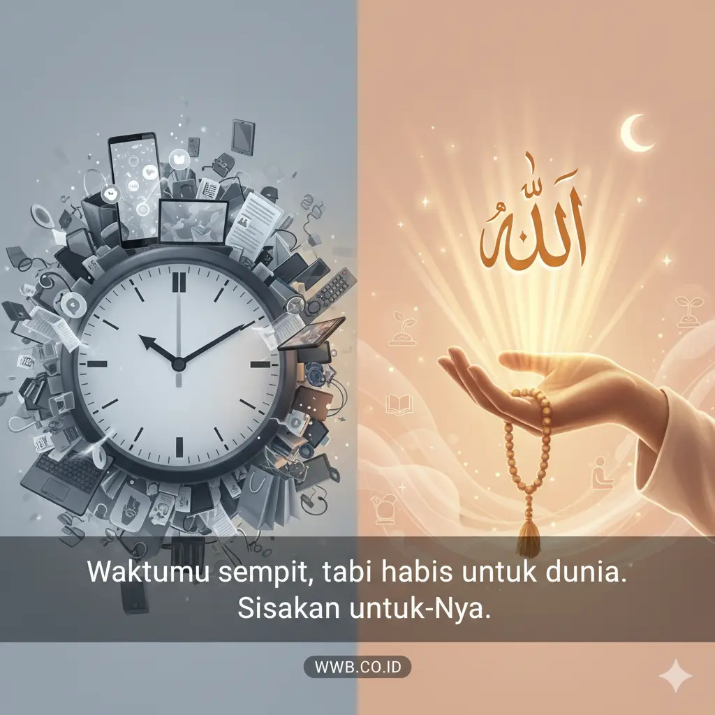 Kamu Bilang Waktumu Sempit? Mungkin Karena Tak Pernah Sisakan Waktu untuk Allah