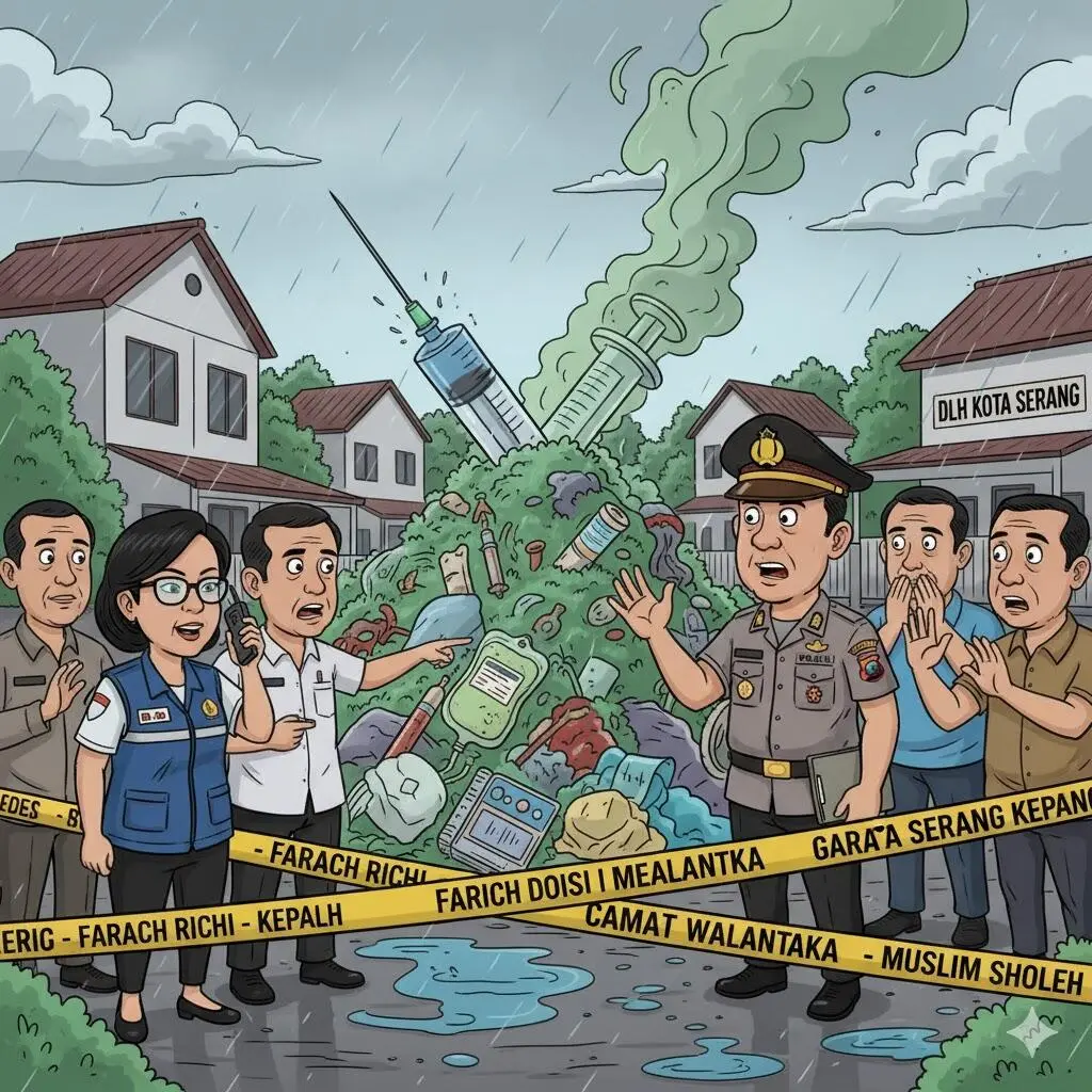 DLH Kota Serang Tangani Limbah Medis Berbahaya di Graha Walantaka