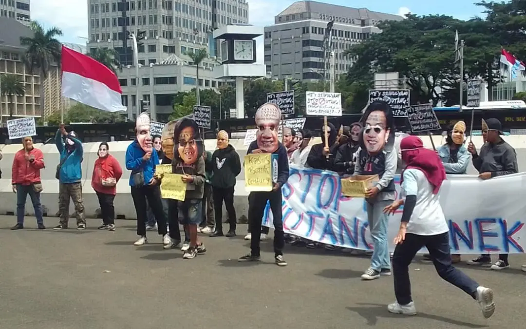 Aliansi Rakyat Berdikari gelar aksi unjuk rasa di Kantor Kementerian Keuangan