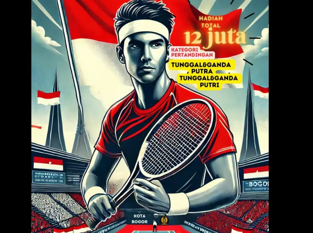 Ikut Turnamen Tenis Terbuka Pelti Kota Bogor dan bawa pulang uang belasan juta Rupiah