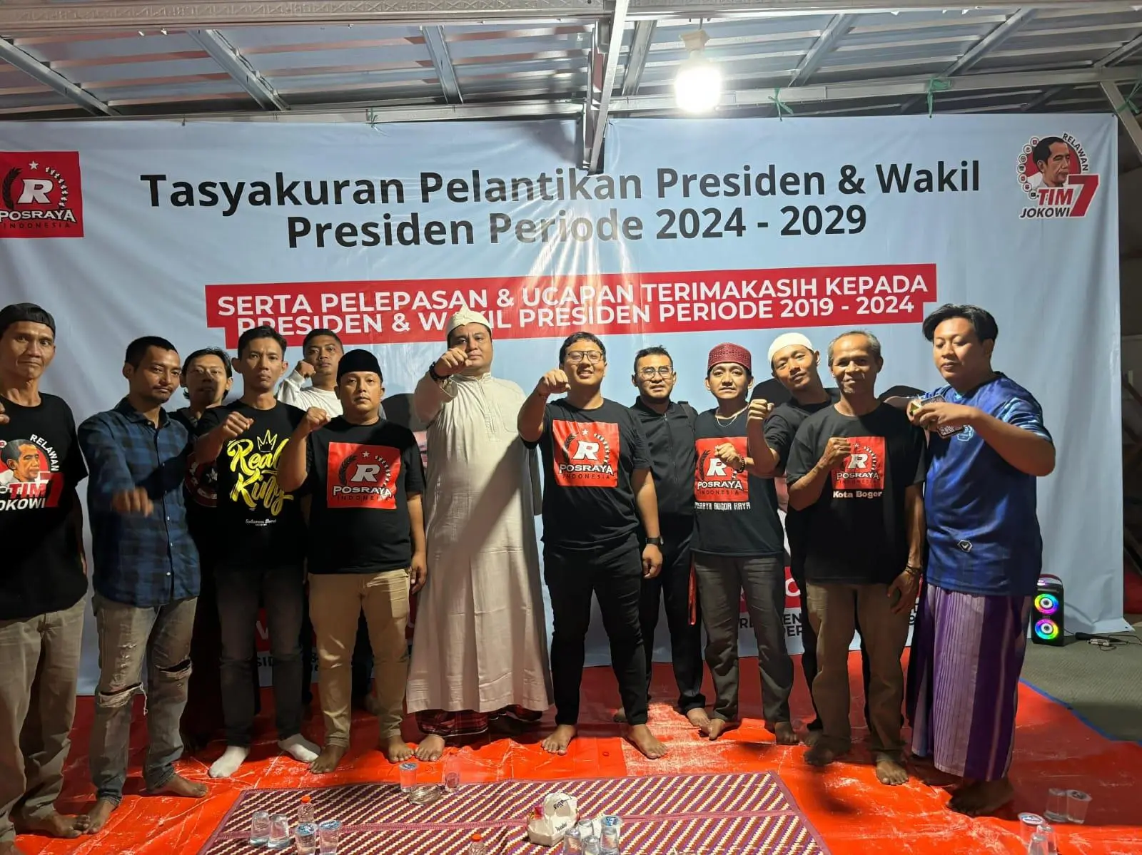 Posraya Indonesia Tim 7 Jokowi Bogor Raya Gelar Tasyakuran Jelang Pelantikan Prabowo Gibran