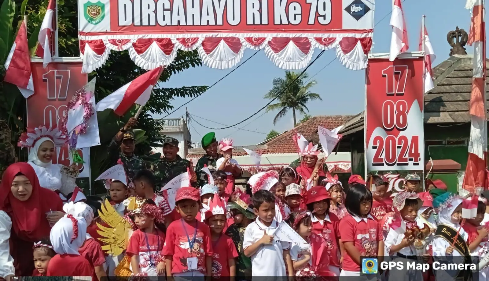 Cinta Tanah Air Puluhan Siswa TK Kunjungi Kantor Koramil Sukaraja