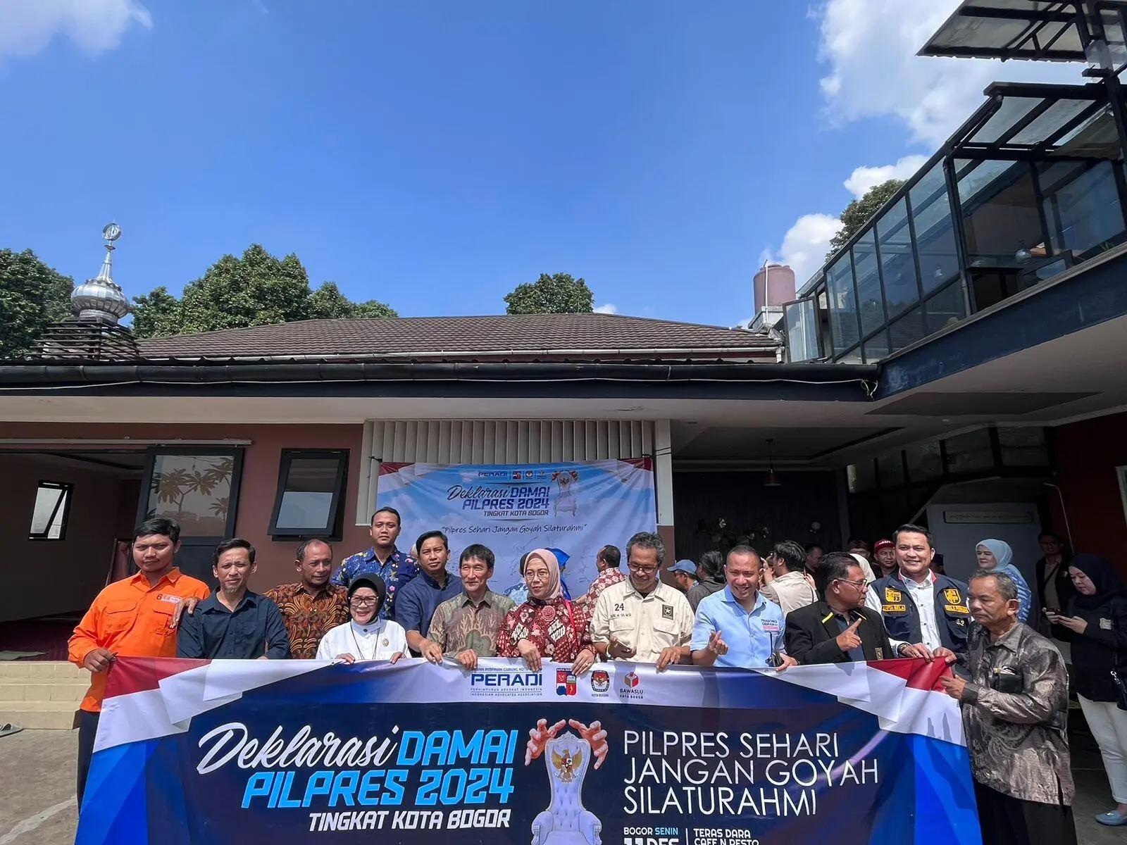 Peradi Kota Bogor Gandeng Insan Pers Deklarasi Ciptakan Pemilu Damai