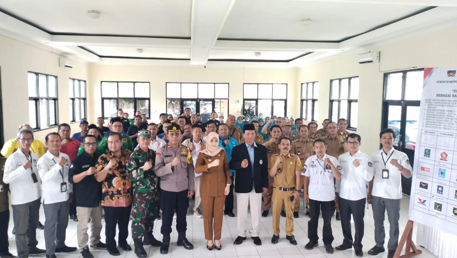 Forkopimcam Deklarasikan Pemilu Damai 2024 Bersama Partai Peserta Pemilu