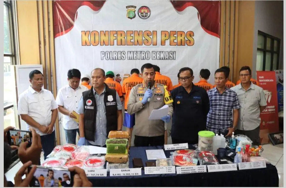Polres Metro Bekasi Ungkap Kasus Peredaran Narkoba