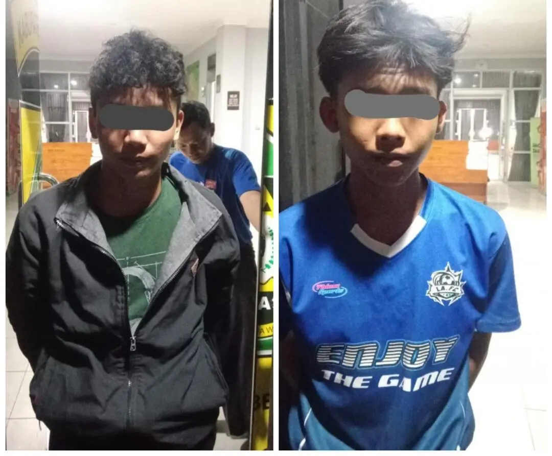 Didapati Bawa Sajam, Dua Orang Remaja di Amankan Polsek Parung