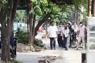 Sekda Tinjau Revitalisasi Pedestrian Juanda, Suryakencana dan Jalan Roda