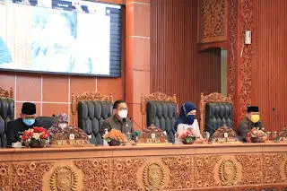 DPRD Kota Depok Gelar Paripurna Hasil Pembahasan Raperda Tentang Perubahan APBD Tahun Anggaran 2021