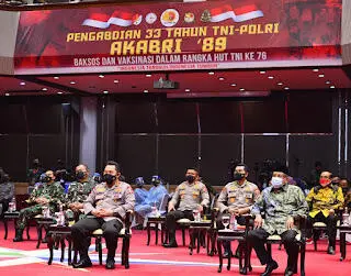 TNI-Polri Terus Bersinergi Wujudkan Target Vaksinasi Presiden Jokowi