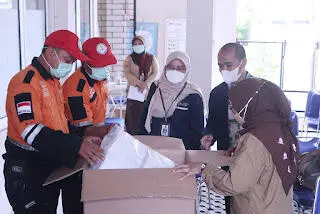Sekda Kota Bogor Terima Bantuan 3 Tenda dari Baznas