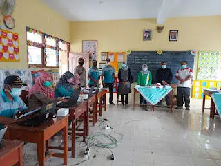 Tiga Pilar Kecamatan Sukorejo Pantau Vaksinasi Desa Gandukepuh