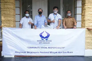 Hiswana Migas Berikan 1,5 Ton Beras Bantuan Untuk Kota Bogor