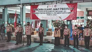 Dedie Pimpin Upacara Ulang Janji Hari Pramuka ke-60