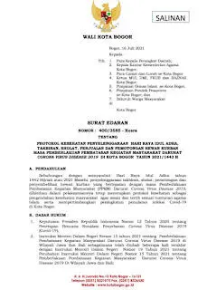 Inilah SE Penyelenggaraan Idul Adha hingga Pemotongan Hewan Kurban di Kota Bogor