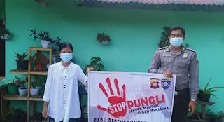 Polsek Menjalin Ingatkan Warganya Tidak Menjadi Pelaku Pungli dan Korupsi