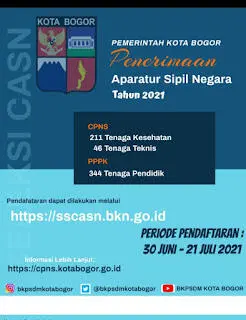 Pemkot Bogor Buka Pendaftaran CPNS