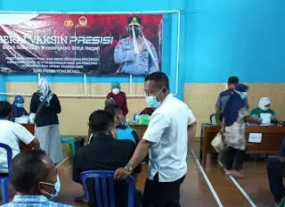 Warga Antusias Ikuti Vaksin Cegah Covid-19 Gerai Presisi Polres Ponorogo