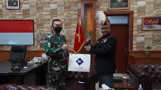 Danrem 061/Sk Terima Kunjungan Ketua Dewan Pemuda Adat Papua