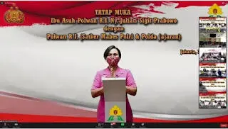 Tatap Muka Ibu Asuh Polwan RI Secara Virtual Diikuti Jajaran Polwan Polres Ponorogo