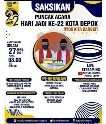 Pemkot Depok Persiapkan Sejumlah Acara untuk Peringati Hari Jadi Ke-22