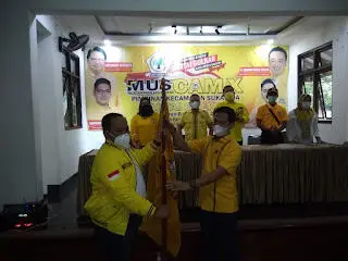 Zaky Fakhry Terpilih Sebagai Ketua PK Partai Golkar kecamatan Sukaraja kabupaten Bogor .dalam Muscam X.