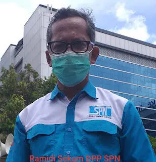 SPN Sampaikan Sikap Keritis di Kantor Kemenaker RI